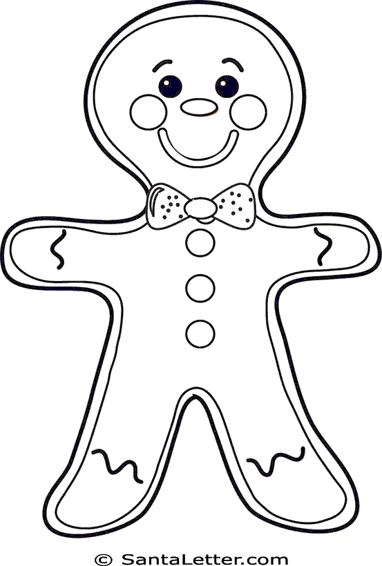 Christmas Gingerbread Man Coloring Pages