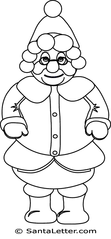 Mrs. Claus Coloring Pages