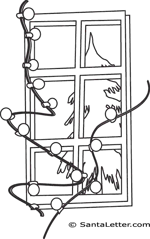 Christmas Lights Coloring Pages at SantaLetter.com