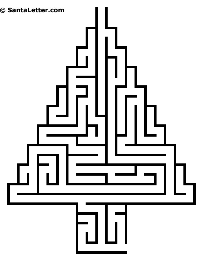 Christmas Tree Maze Easy 2.